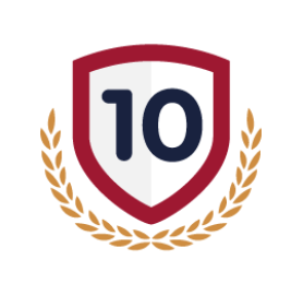 #10 ranking badge