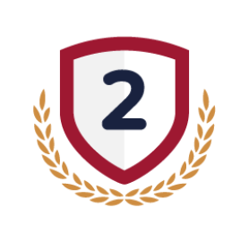 #2 ranking badge