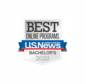 US News and World Report 2022 Best Online Bachelor's Degree Badge